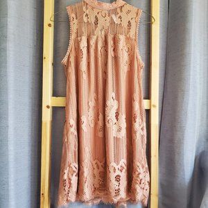 High-neck Lace dress